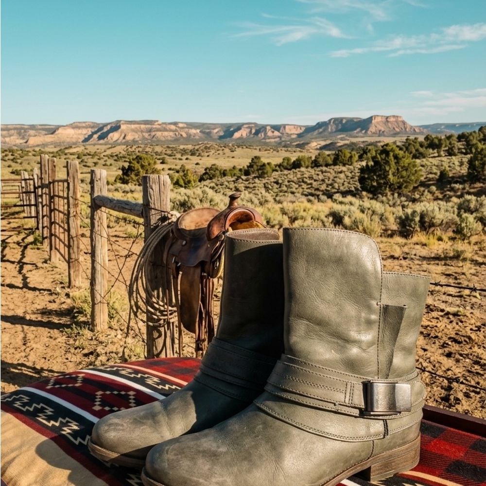 Classic Leather Ankle Boots in dark gray